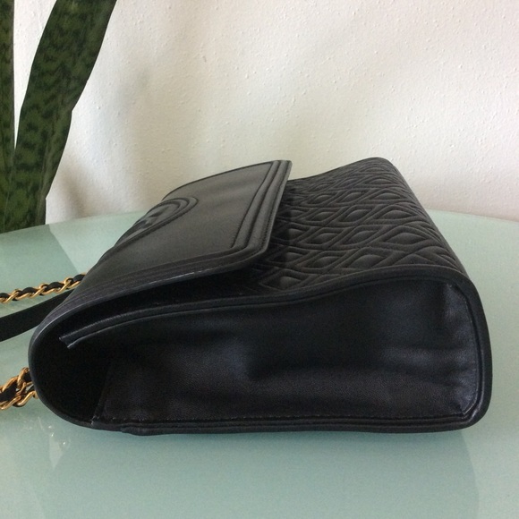 Authentic Tory Burch Black Large Fleming Convertible Shoulder Bag Crossbody - Picture 10 of 16